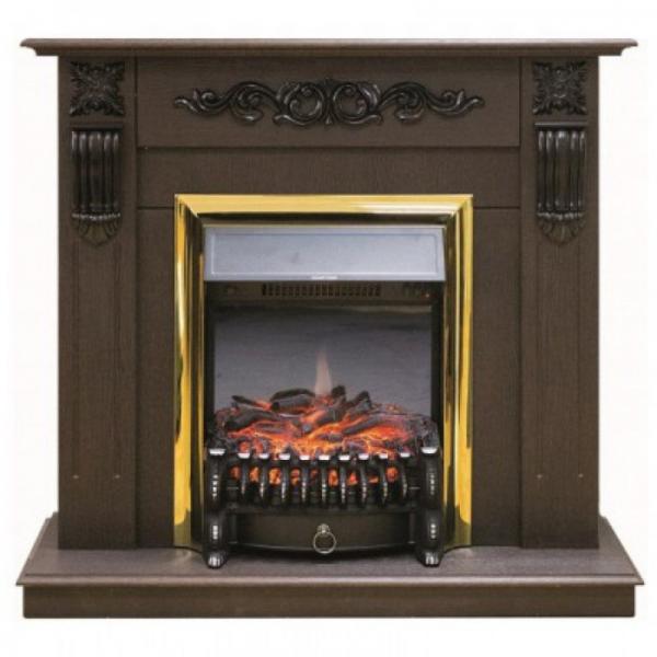 Каминокомплект Dominica (темный орех) с очагом Fobos Lux BR S от Real Flame